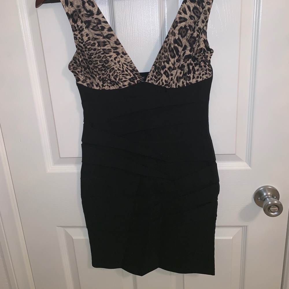 Black dress with tiger pattern